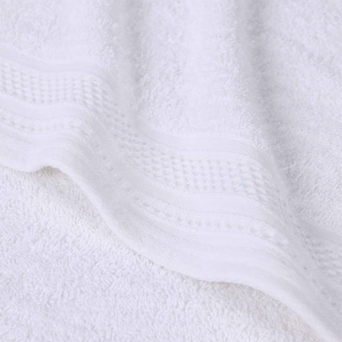 Honeycomb Textured Waffle Border Cotton 3 Piece Towel Set