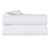 Honeycomb Textured Waffle Border Cotton Bath Sheets, Set of 2