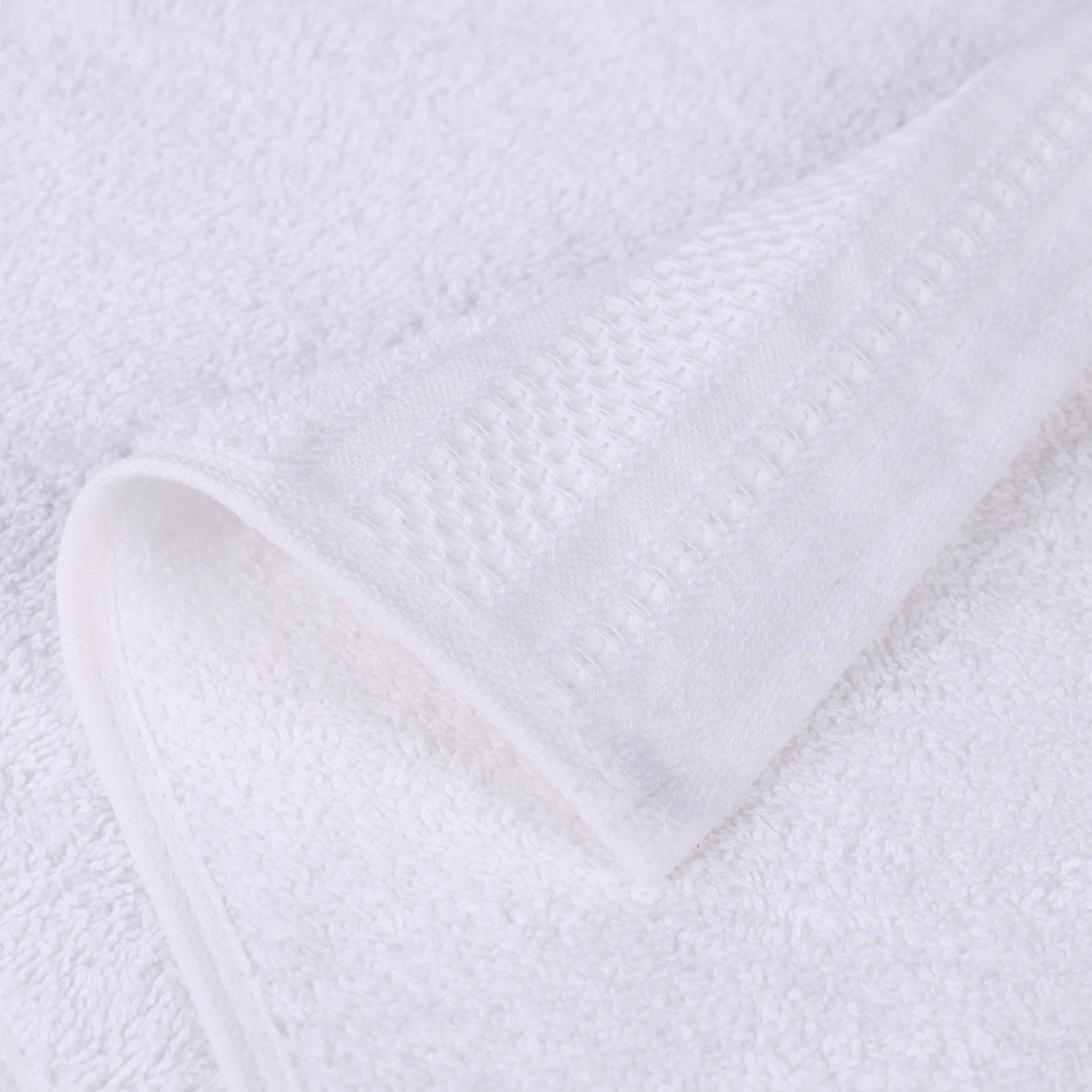Honeycomb Textured Waffle Border Cotton Bath Sheets, Set of 2