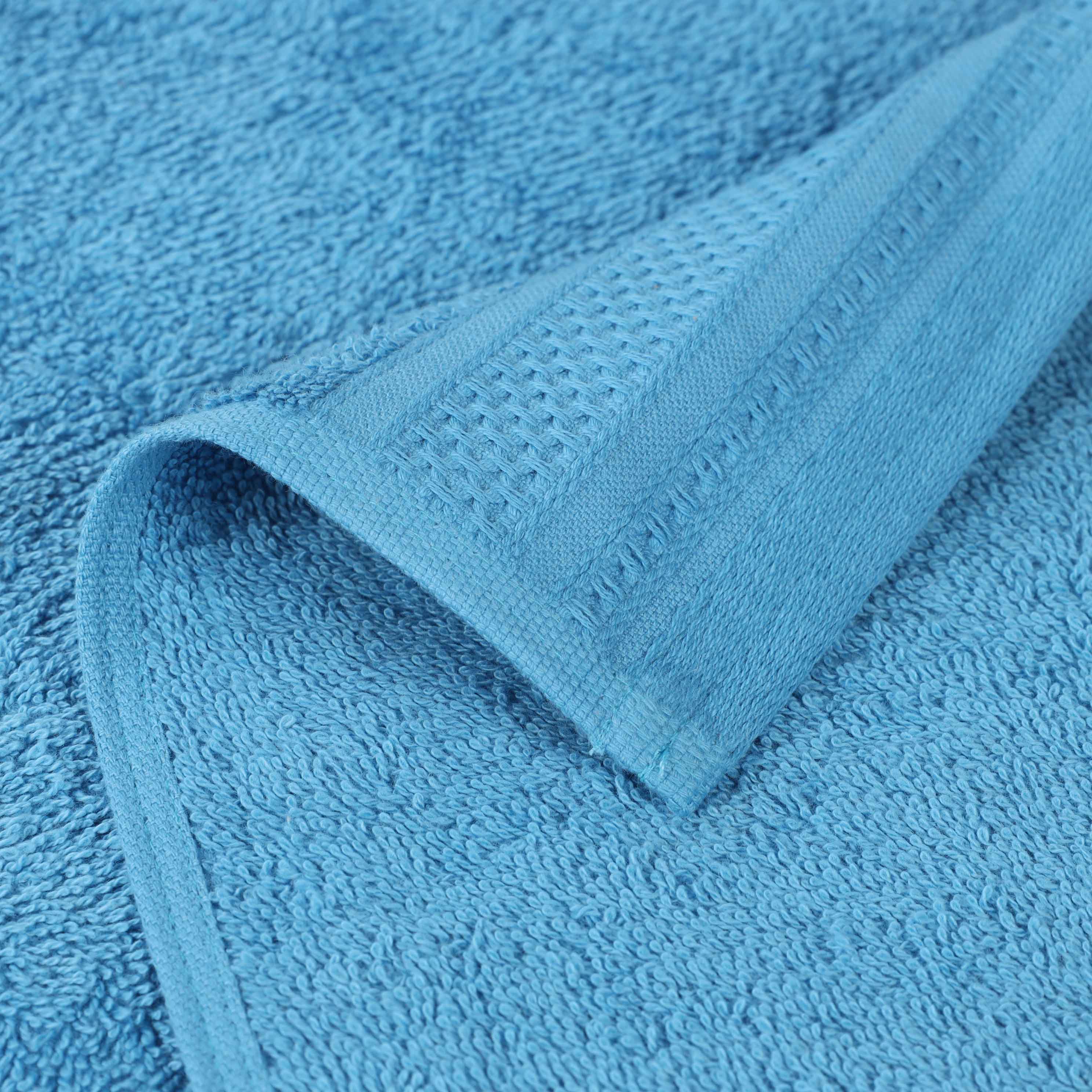 Honeycomb Textured Waffle Border Cotton Face Towels, Set of 12
