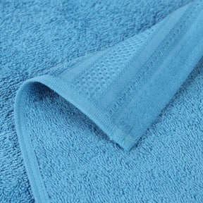 Honeycomb Textured Waffle Border Cotton Face Towels, Set of 12