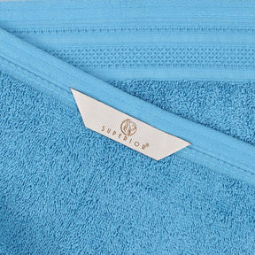 Honeycomb Textured Waffle Border Cotton Face Towels, Set of 12