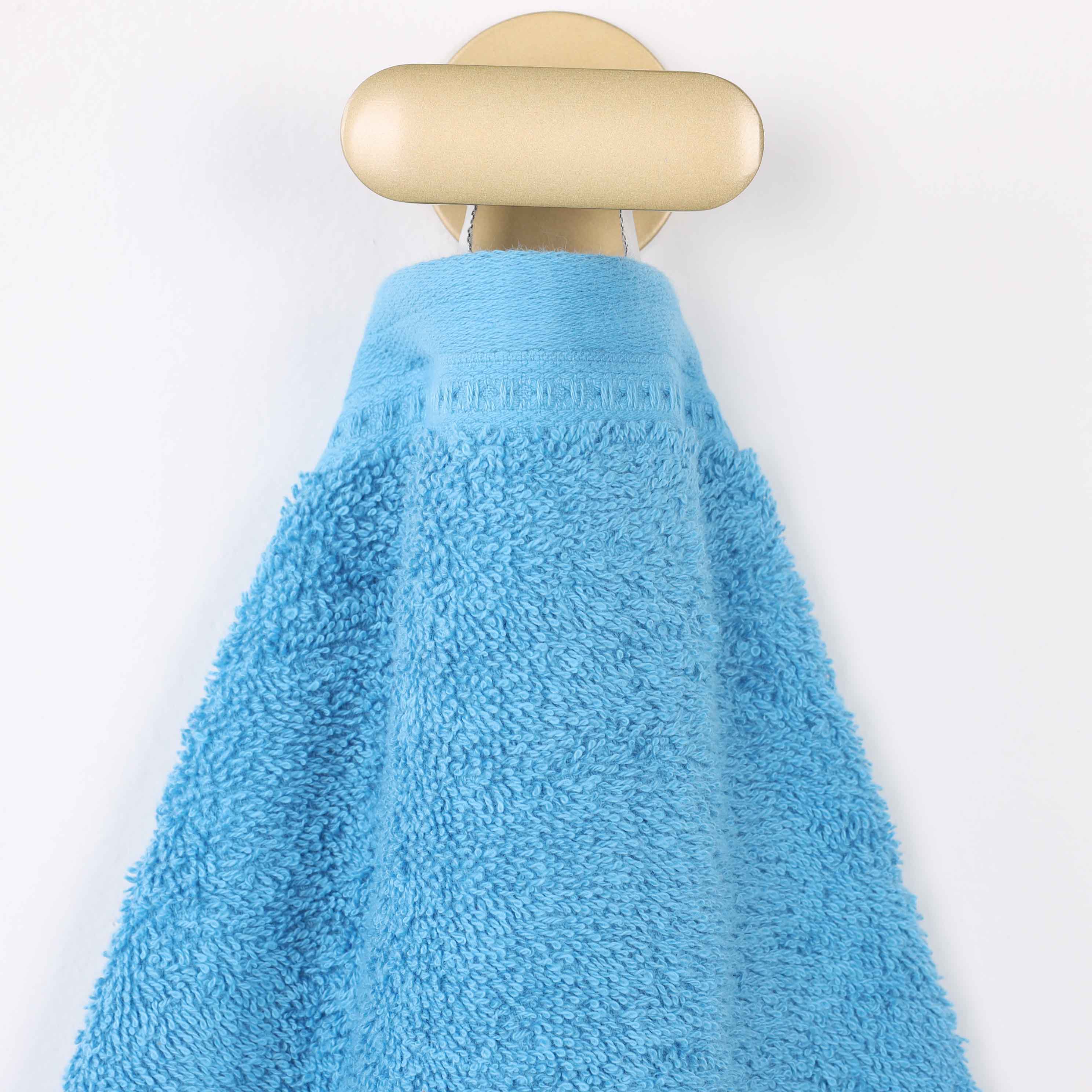 Honeycomb Textured Waffle Border Cotton Face Towels, Set of 12