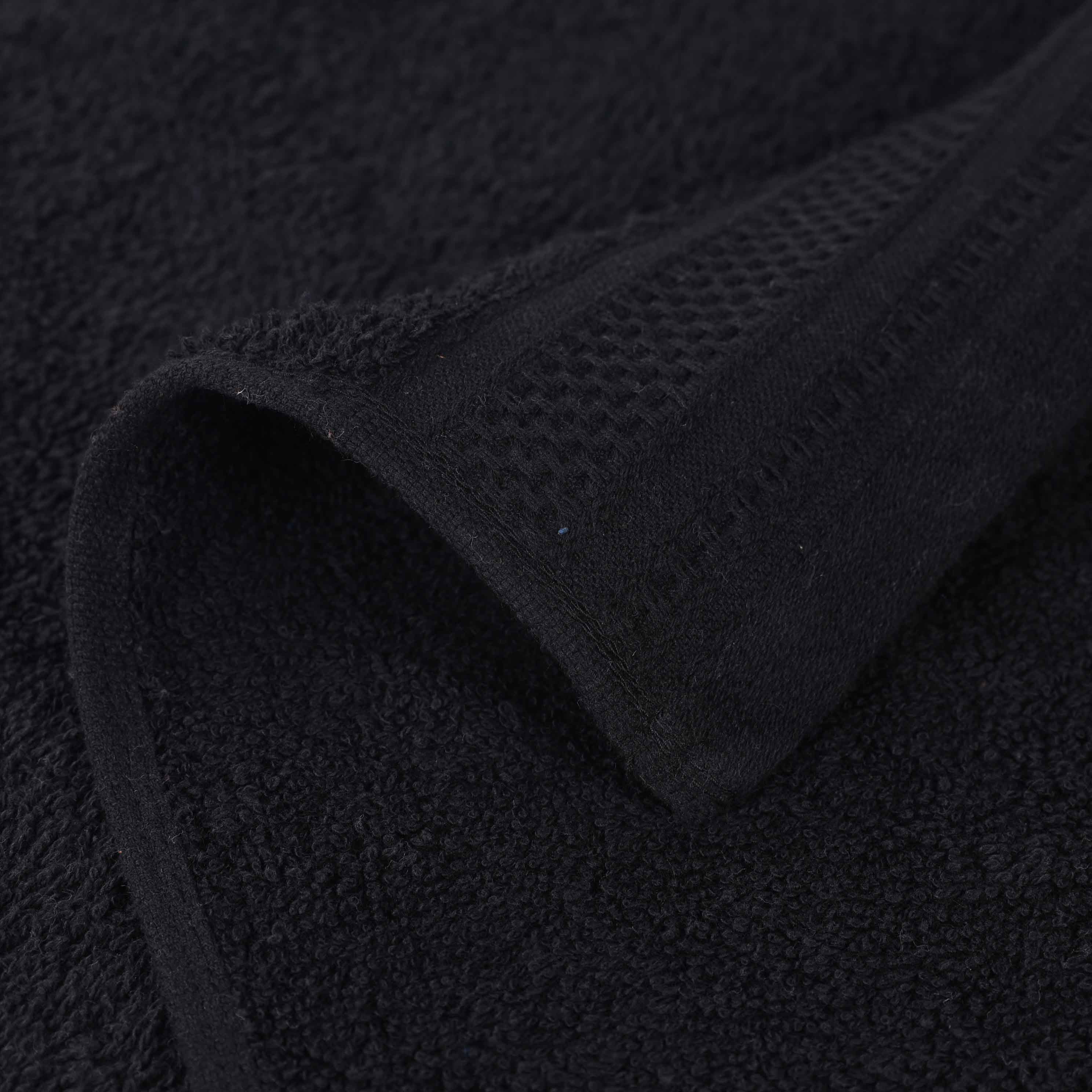 Honeycomb Textured Waffle Border Cotton Face Towels, Set of 12