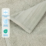 Honeycomb Textured Waffle Border Cotton Face Towels, Set of 12