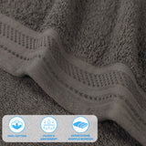 Honeycomb Textured Waffle Border Cotton Face Towels, Set of 12