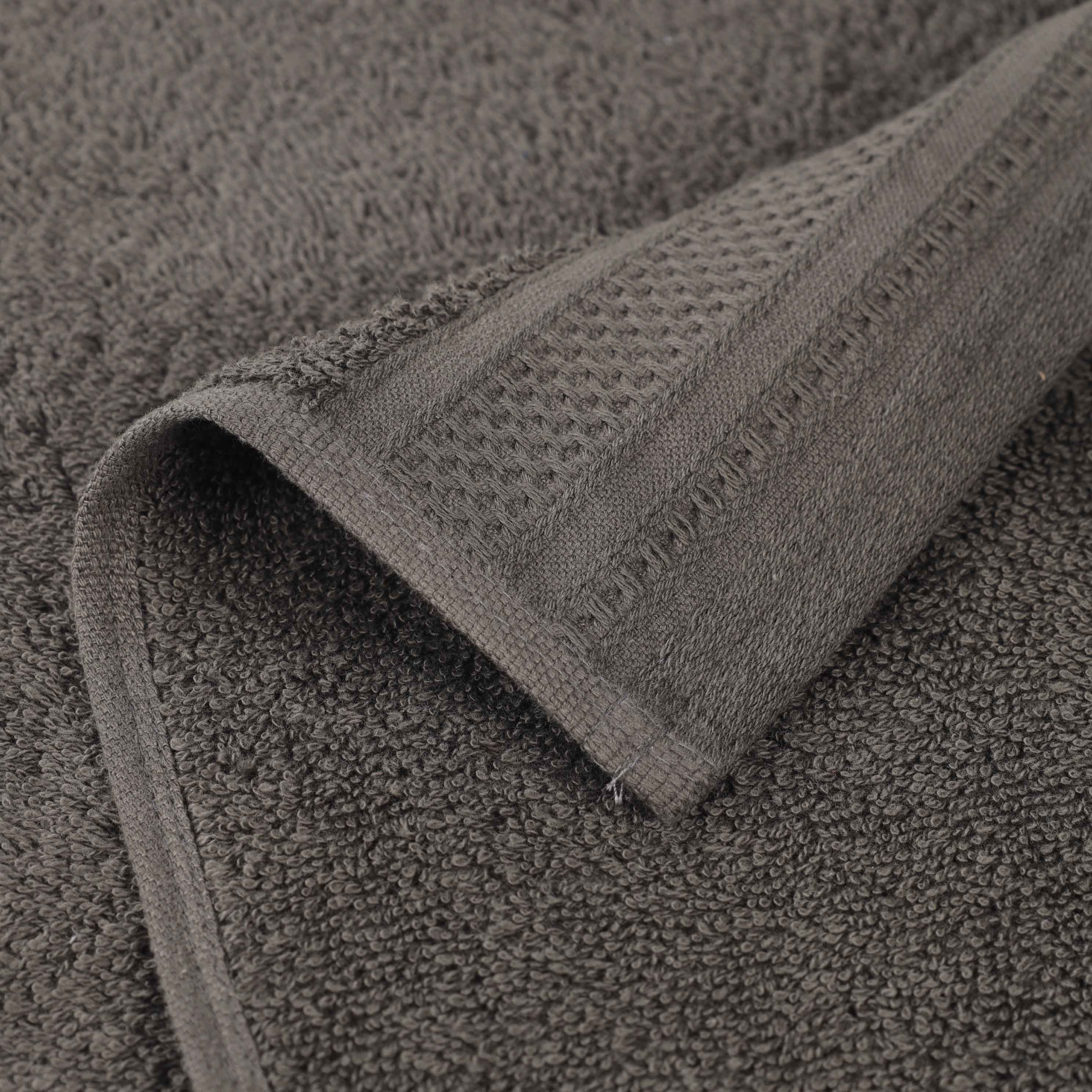 Honeycomb Textured Waffle Border Cotton Face Towels, Set of 12