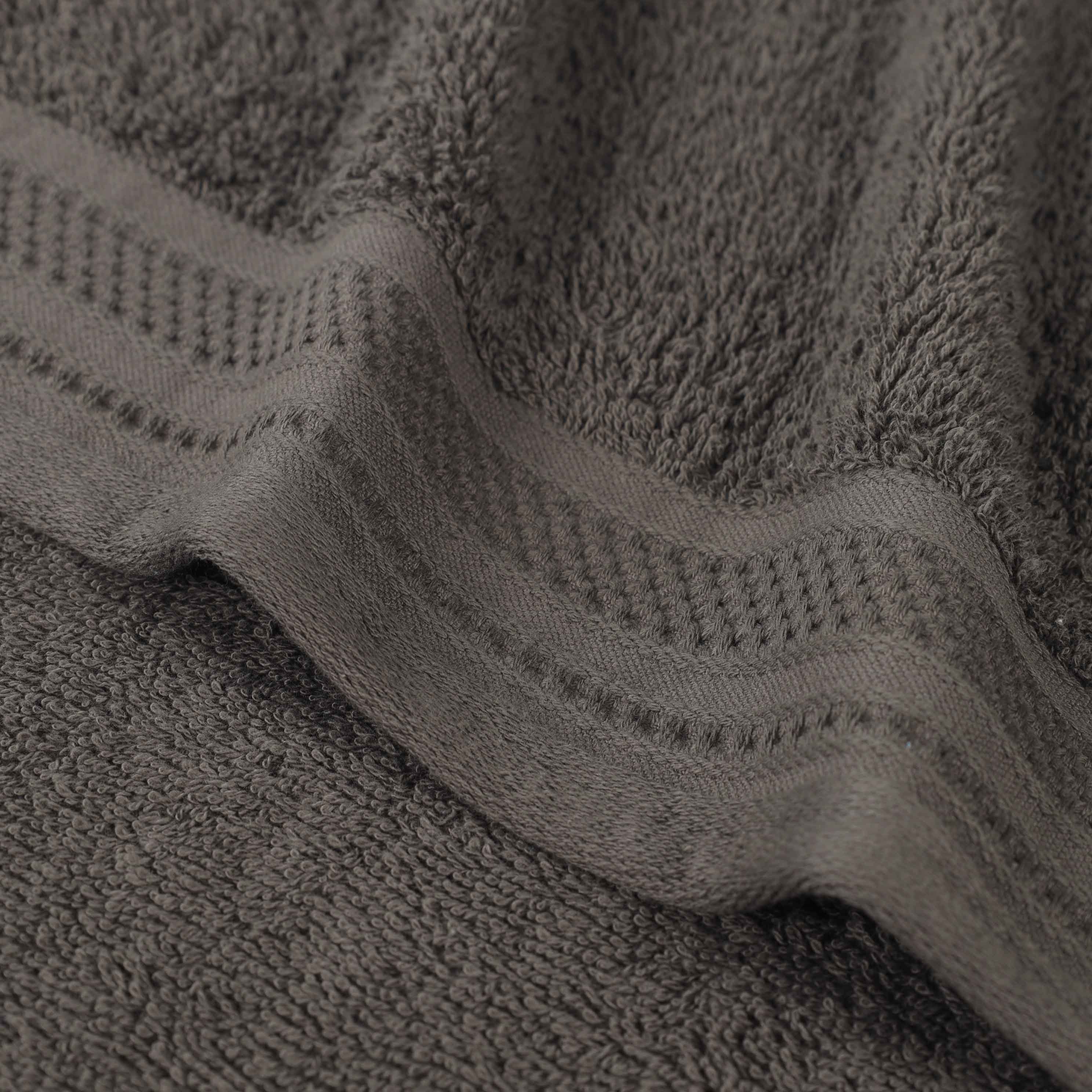 Honeycomb Textured Waffle Border Cotton Face Towels, Set of 12