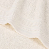 Honeycomb Textured Waffle Border Cotton Face Towels, Set of 12