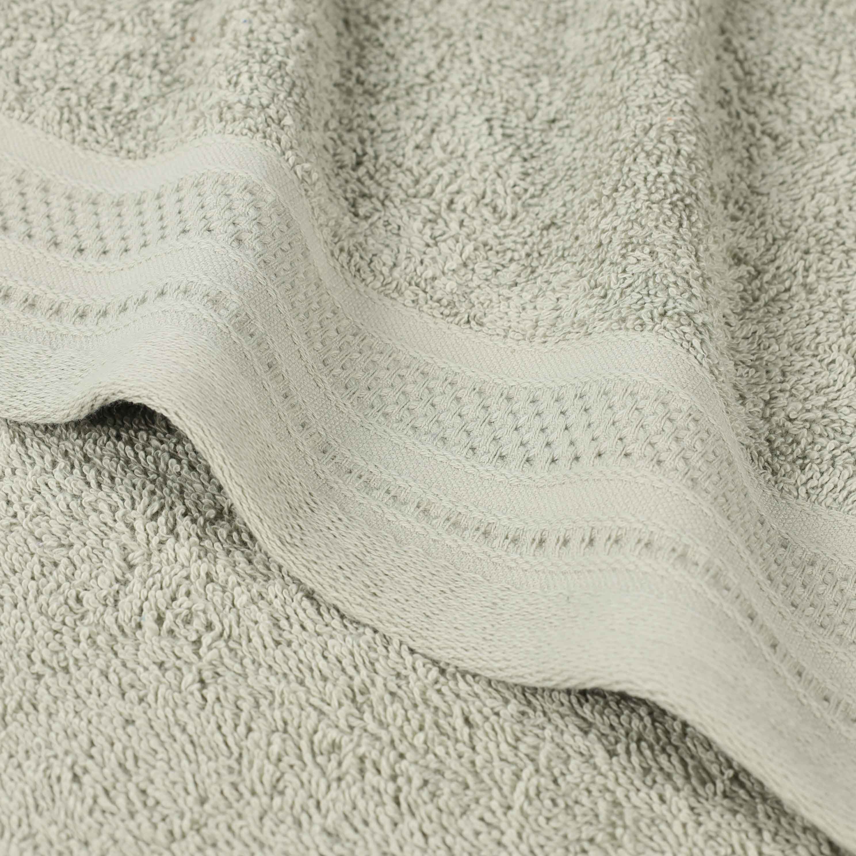 Honeycomb Textured Waffle Border Cotton Face Towels, Set of 12