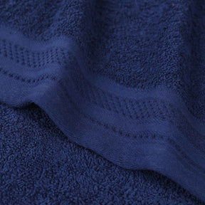Honeycomb Textured Waffle Border Cotton Face Towels, Set of 12