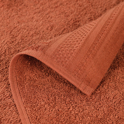 Honeycomb Textured Waffle Border Cotton Face Towels, Set of 12