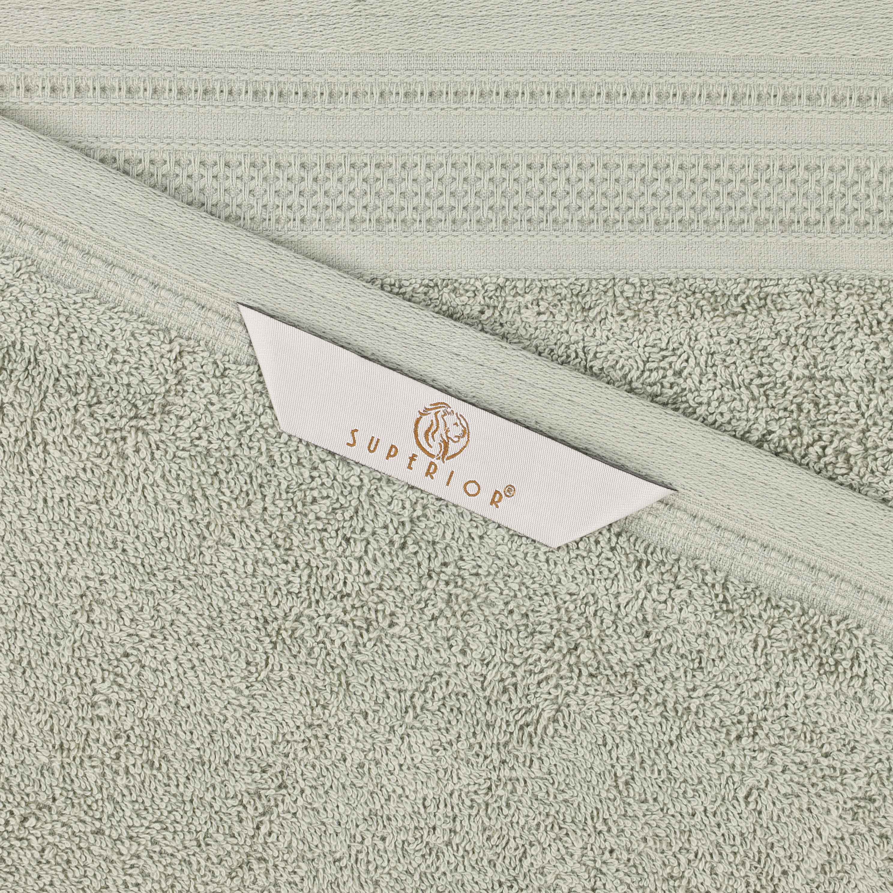 Honeycomb Textured Waffle Border Cotton Face Towels, Set of 12