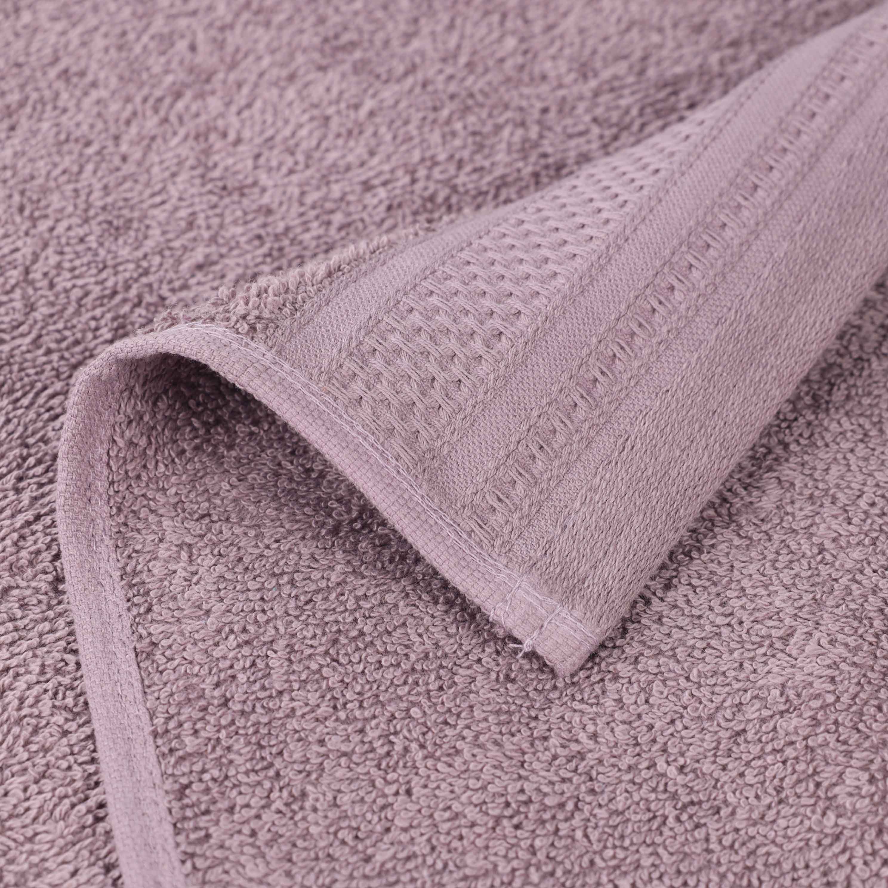 Honeycomb Textured Waffle Border Cotton Face Towels, Set of 12
