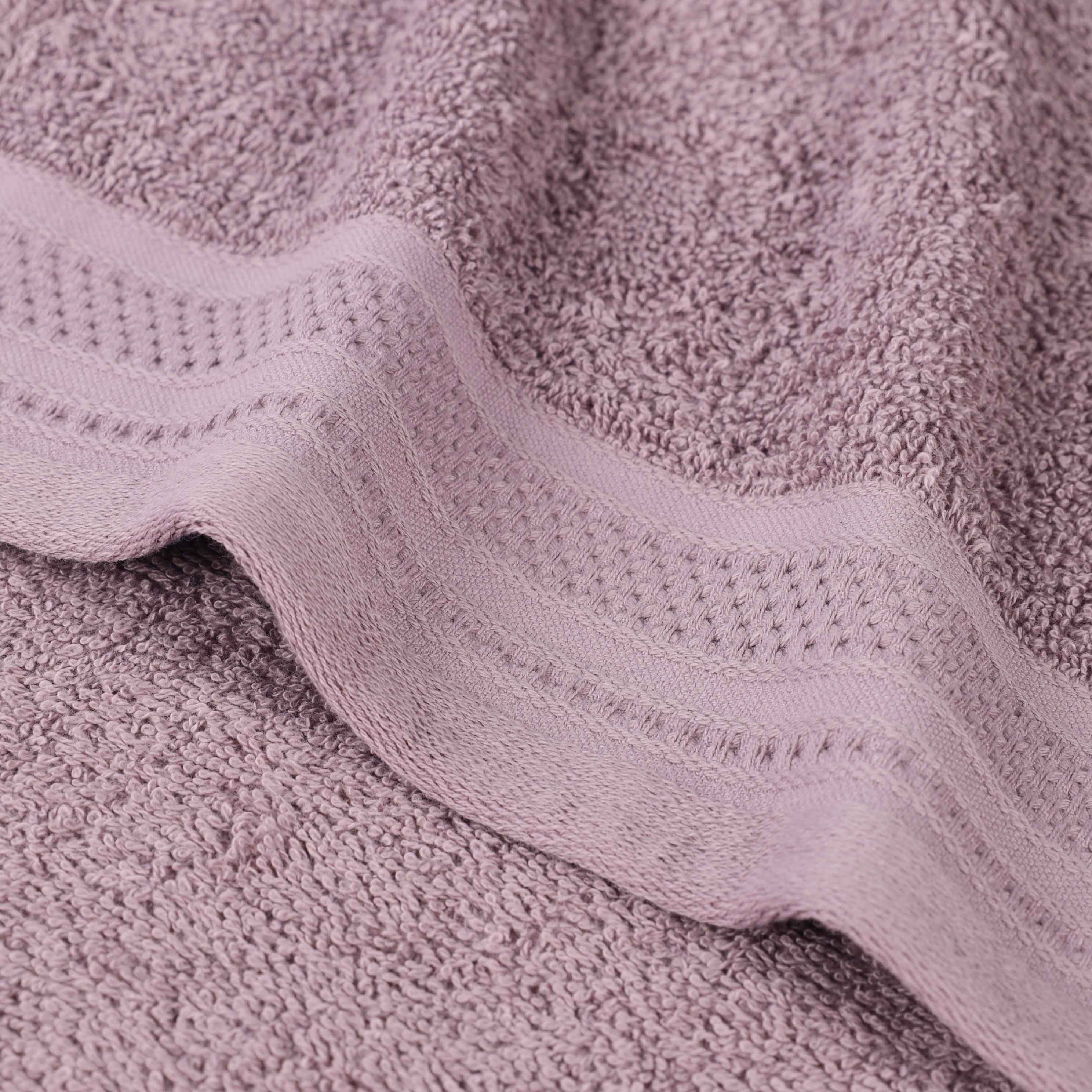 Honeycomb Textured Waffle Border Cotton Face Towels, Set of 12