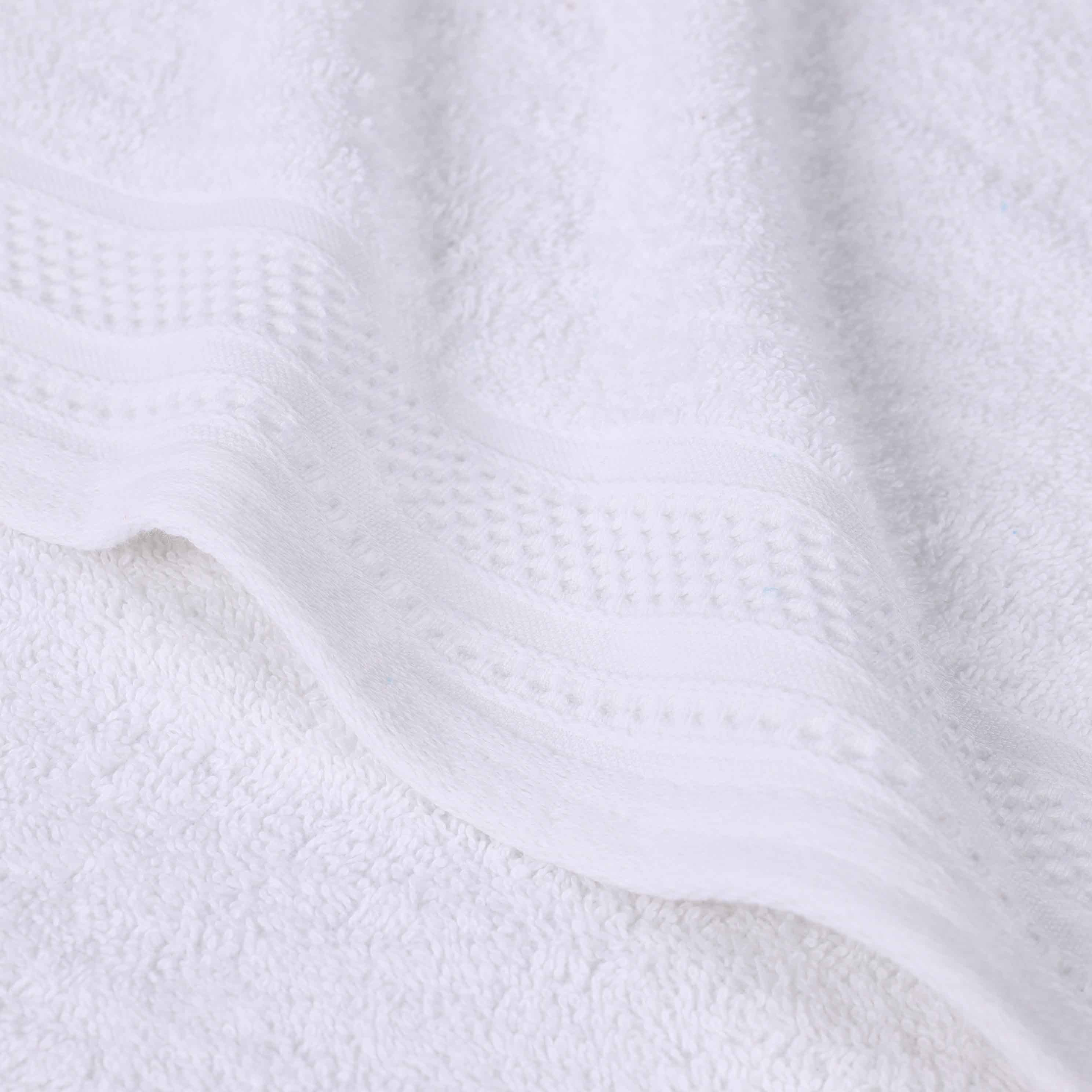 Honeycomb Textured Waffle Border Cotton Face Towels, Set of 12