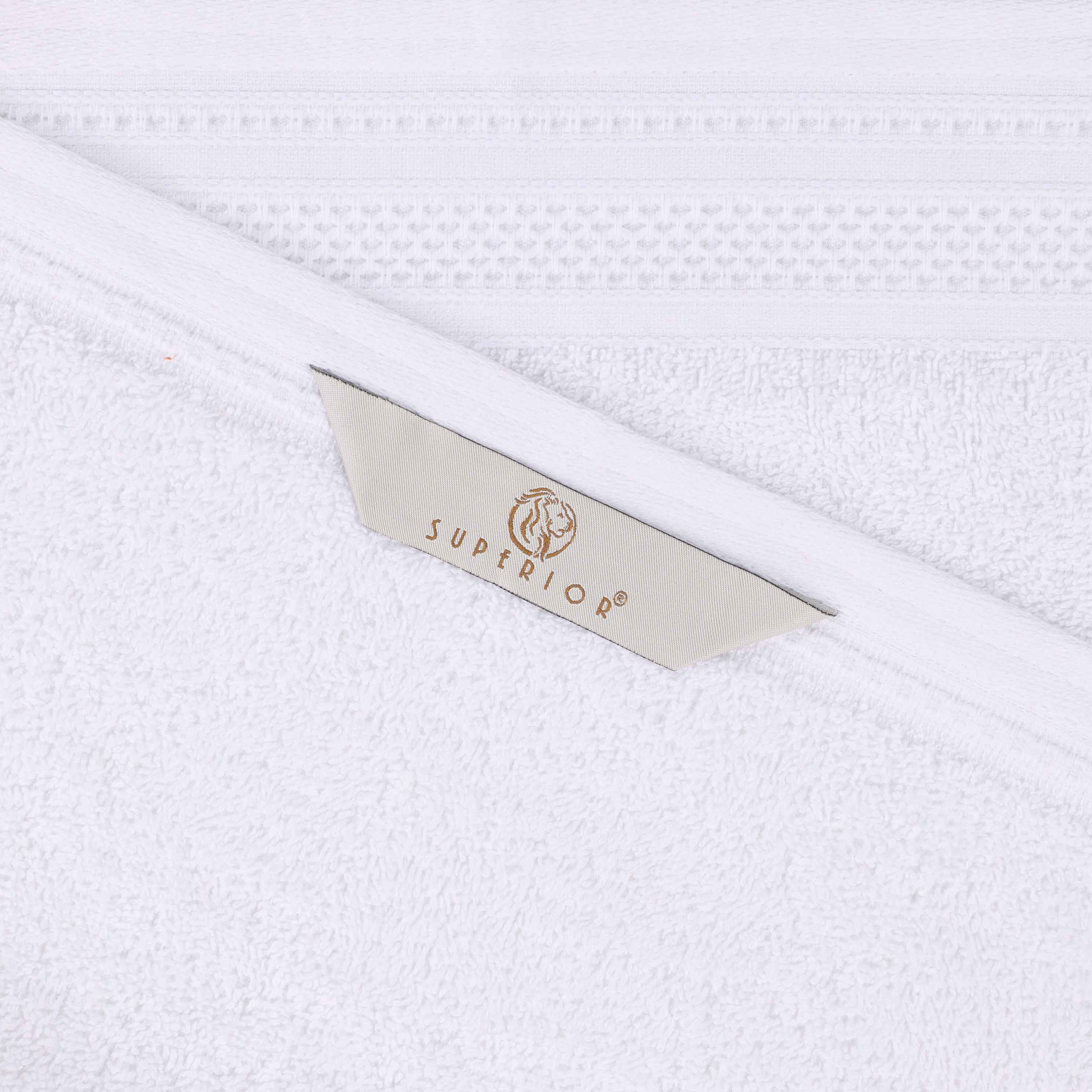 Honeycomb Textured Waffle Border Cotton Face Towels, Set of 12