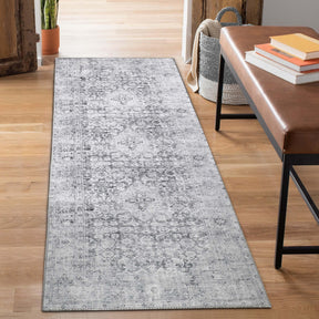Huda Rustic Oriental Medallion Indoor Large Area Rugs Or Runner Rug