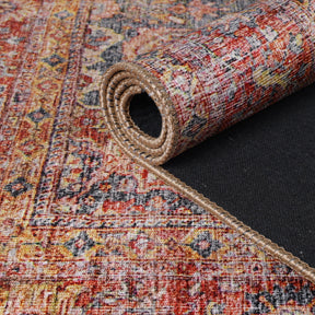 Huda Rustic Oriental Medallion Indoor Large Area Rugs Or Runner Rug