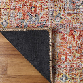 Huda Rustic Oriental Medallion Indoor Large Area Rugs Or Runner Rug