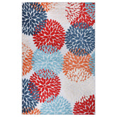 Hydrangea Vintage Area Rug Floral Medallion Indoor Outdoor Rugs