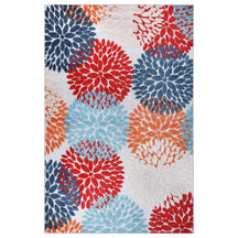 Hydrangea Vintage Area Rug Floral Medallion Indoor Outdoor Rugs