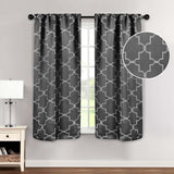 Imperial Trellis Washable Room Darkening Blackout Curtains, Set of 2