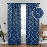 Imperial Trellis Washable Room Darkening Blackout Curtains, Set of 2