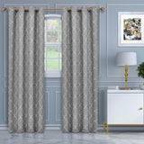 Imperial Trellis Washable Room Darkening Blackout Curtains, Set of 2