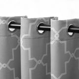 Imperial Trellis Washable Room Darkening Blackout Curtains, Set of 2