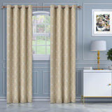 Imperial Trellis Washable Room Darkening Blackout Curtains, Set of 2