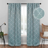 Imperial Trellis Washable Room Darkening Blackout Curtains, Set of 2