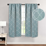 Imperial Trellis Washable Room Darkening Blackout Curtains, Set of 2