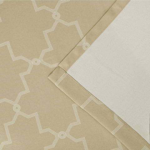 Imperial Trellis Washable Room Darkening Blackout Curtains, Set of 2