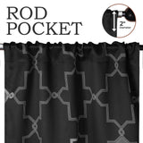 Imperial Trellis Washable Room Darkening Blackout Curtains, Set of 2