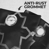 Imperial Trellis Washable Room Darkening Blackout Curtains, Set of 2