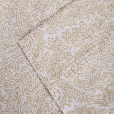 600 Thread Count Paisley Cotton Sheets - Deep Pocket