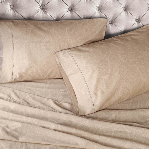600 Thread Count Paisley Cotton Sheets - Deep Pocket