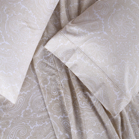 600 Thread Count Paisley Cotton Sheets - Deep Pocket
