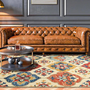 Jacinta Handmade Geometric Floral Hand-Tufted Indoor Area Rug