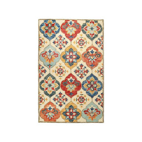 Jacinta Handmade Geometric Floral Hand-Tufted Indoor Area Rug