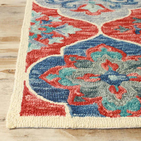 Jacinta Handmade Geometric Floral Hand-Tufted Indoor Area Rug
