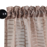 Jackson Striped Sheer Window Curtain Panels, Set of 2