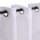 Jackson Striped Sheer Window Curtain Panels, Set of 2