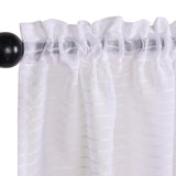 Jackson Striped Sheer Window Curtain Panels, Set of 2