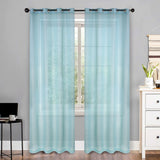 Jackson Striped Sheer Window Curtain Panels, Set of 2
