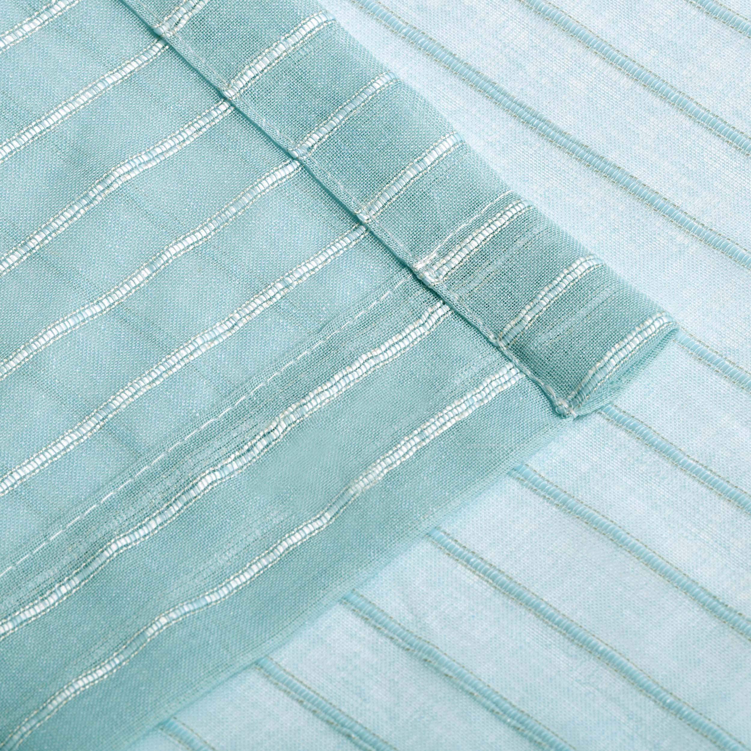 Jackson Striped Sheer Window Curtain Panels, Set of 2