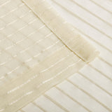 Jackson Striped Sheer Window Curtain Panels, Set of 2