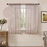 Jackson Striped Sheer Window Curtain Panels, Set of 2