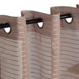 Jackson Striped Sheer Window Curtain Panels, Set of 2